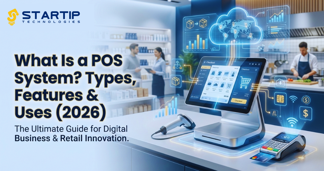 What is a POS system showing retail and restaurant point of sale software interface