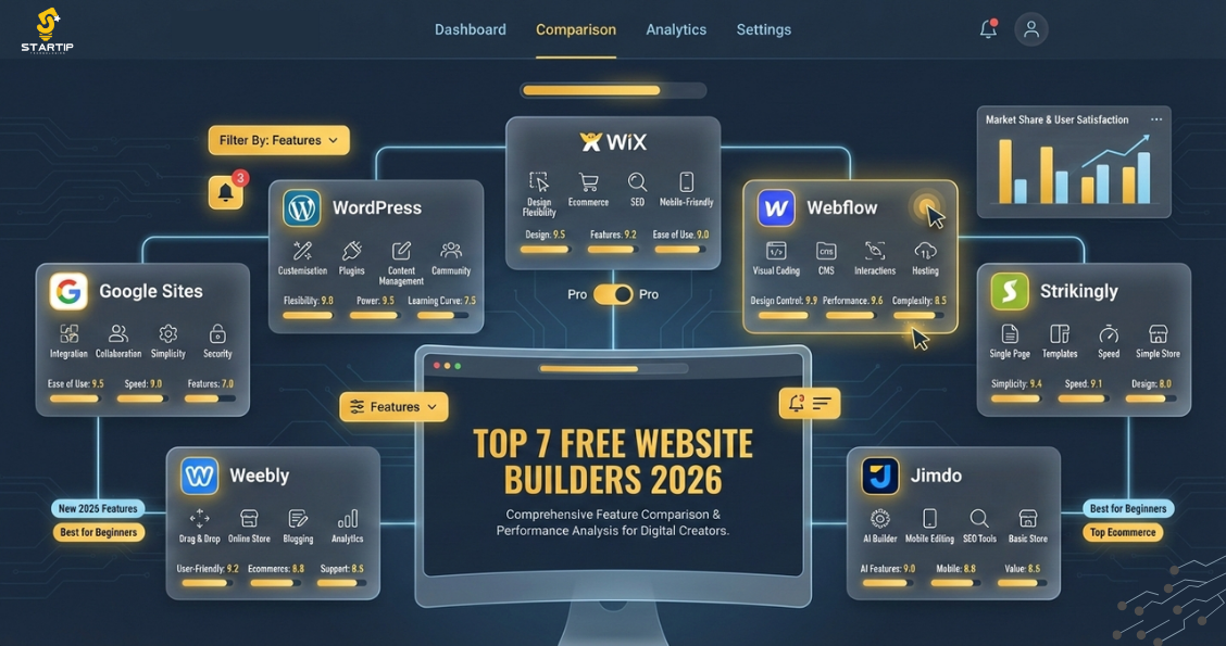 top free website builders in 2026 comparison